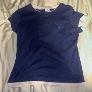 Navy Blue Stretch Top